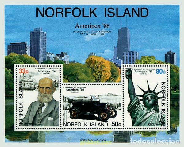 Sellos: 46296 MNH NORFOLK 1986 AMERIPEX 86. EXPOSICION FILATELICA INTERNACIONAL