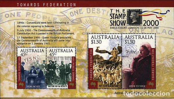 Sellos: 50796 MNH AUSTRALIA 2000 STAMPS SHOW 2000. EXPOSICION FILATELICA INTERNACIONAL