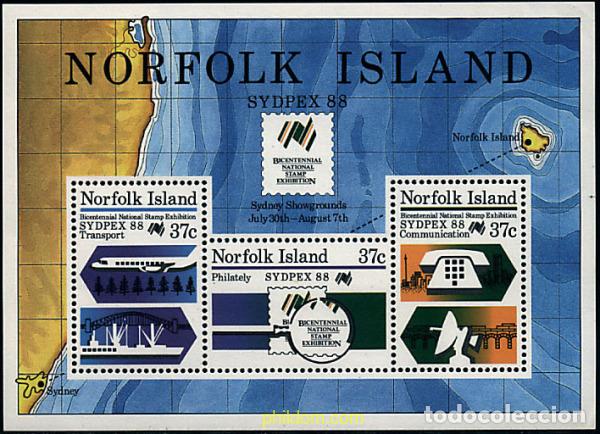 Sellos: 56743 MNH NORFOLK 1988 SYDPEX 88. EXPOSICION FILATELICA INTERNACIONAL