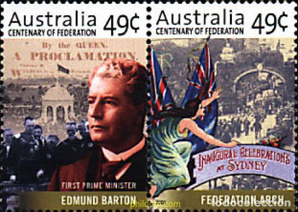 Sellos: 4687 MNH AUSTRALIA 2001 100 ANIVERSARIO DE LA COMMONWEALH EN AUSTRALIA