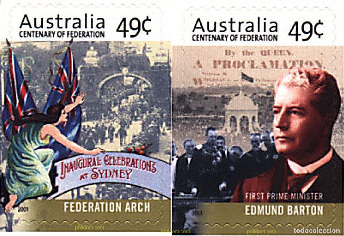 Sellos: 81050 MNH AUSTRALIA 2001 100 ANIVERSARIO DE LA COMMONWEALH EN AUSTRALIA