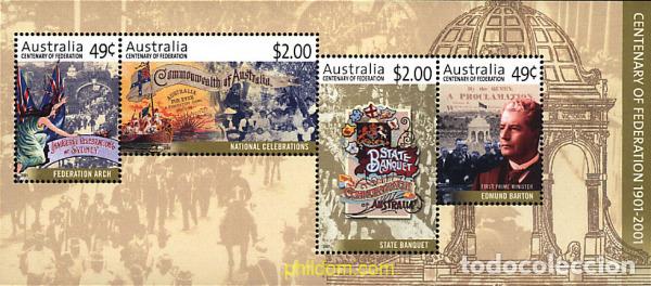 Sellos: 63750 MNH AUSTRALIA 2001 100 ANIVERSARIO DE LA COMMONWEALH EN AUSTRALIA