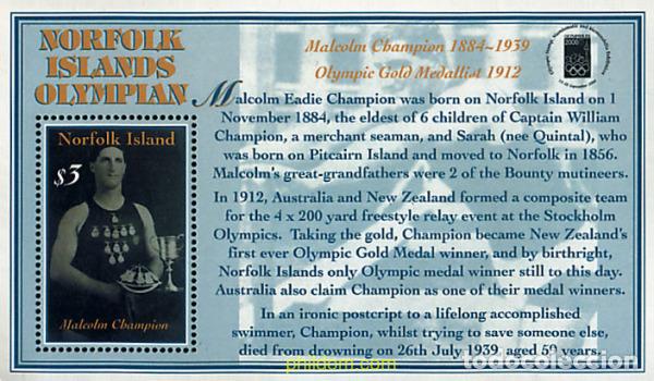 Sellos: 74524 MNH NORFOLK 2000 HOMENAJE A MALCOLM EADIE