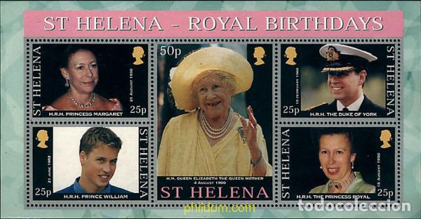 Sellos: 61162 MNH SANTA ELENA 2000 CENTENARIO DE LA REINA MADRE