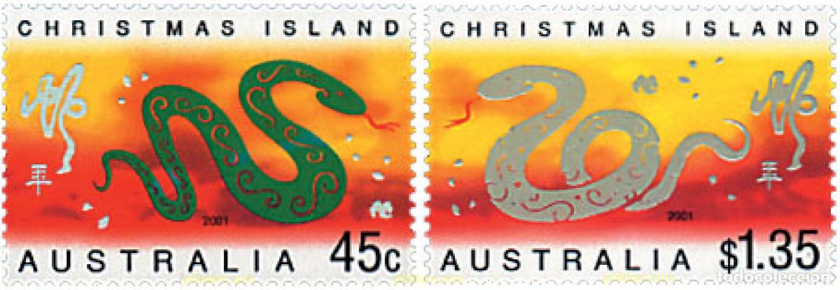 Sellos: 87542 MNH CHRISTMAS 2001 A&Ntilde;O LUNAR CHINO - A&Ntilde;O DE LA SERPIENTE