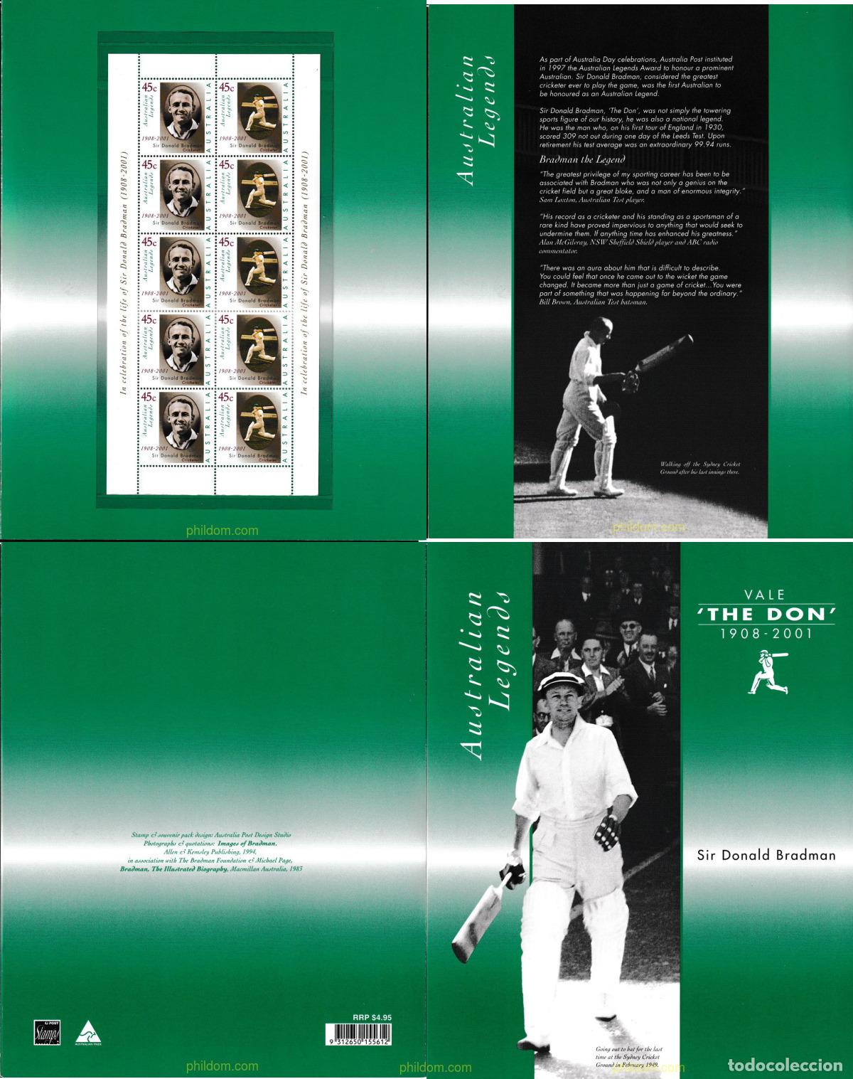 Sellos: 607800 MNH AUSTRALIA 2001 SIR DONALD BRADMAN