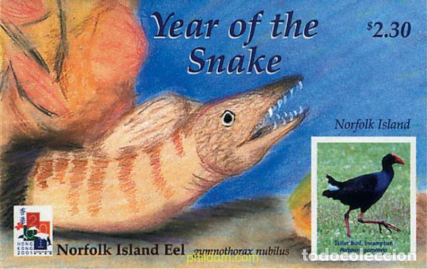 Sellos: 86188 MNH NORFOLK 2001 A&Ntilde;O LUNAR CHINO - A&Ntilde;O DE LA SERPIENTE