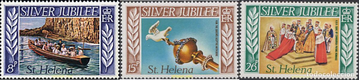 Sellos: 72218 MNH SANTA ELENA 1977 25 ANIVERSARIO DE LA ASCENSION AL TRONO DE ISABEL II