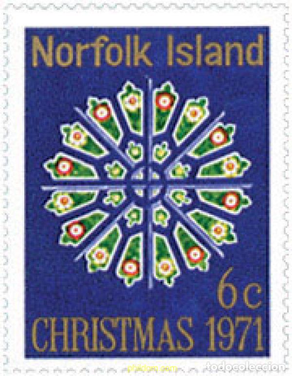 Sellos: 73537 MNH NORFOLK 1971 NAVIDAD