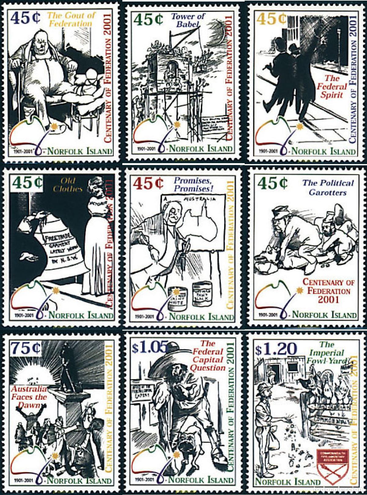 Sellos: 78332 MNH NORFOLK 2001 CENTENARIO DE LA FEDERACION