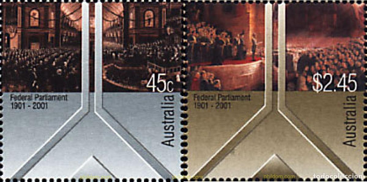 Sellos: 78933 MNH AUSTRALIA 2001 CENTENARIO DEL PARLAMENTO