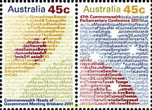 Sellos: 5573 MNH AUSTRALIA 2001 47 CONFERENCIA DE LA COMMONWEALTH