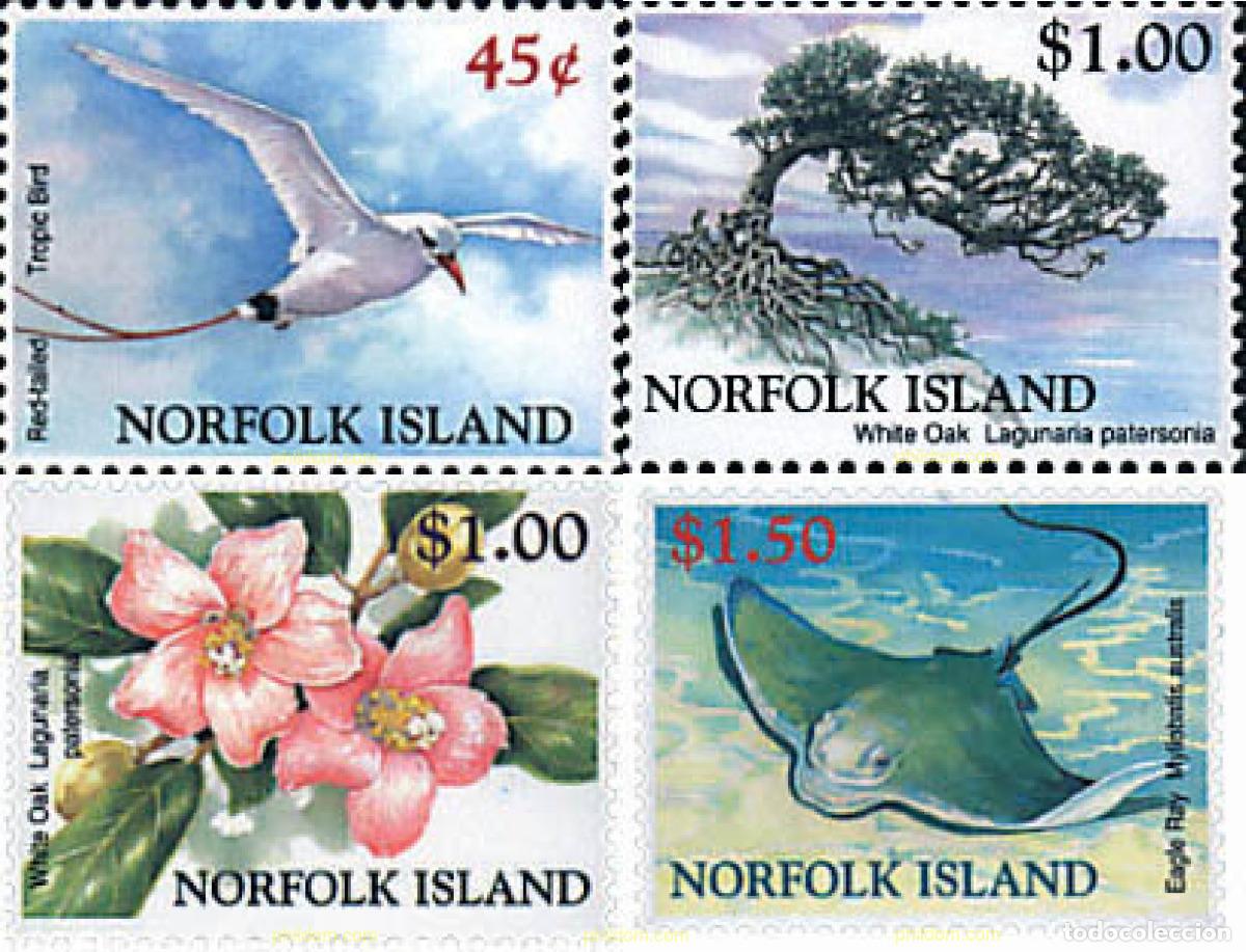 Sellos: 93437 MNH NORFOLK 2002 FAUNA Y FLORA