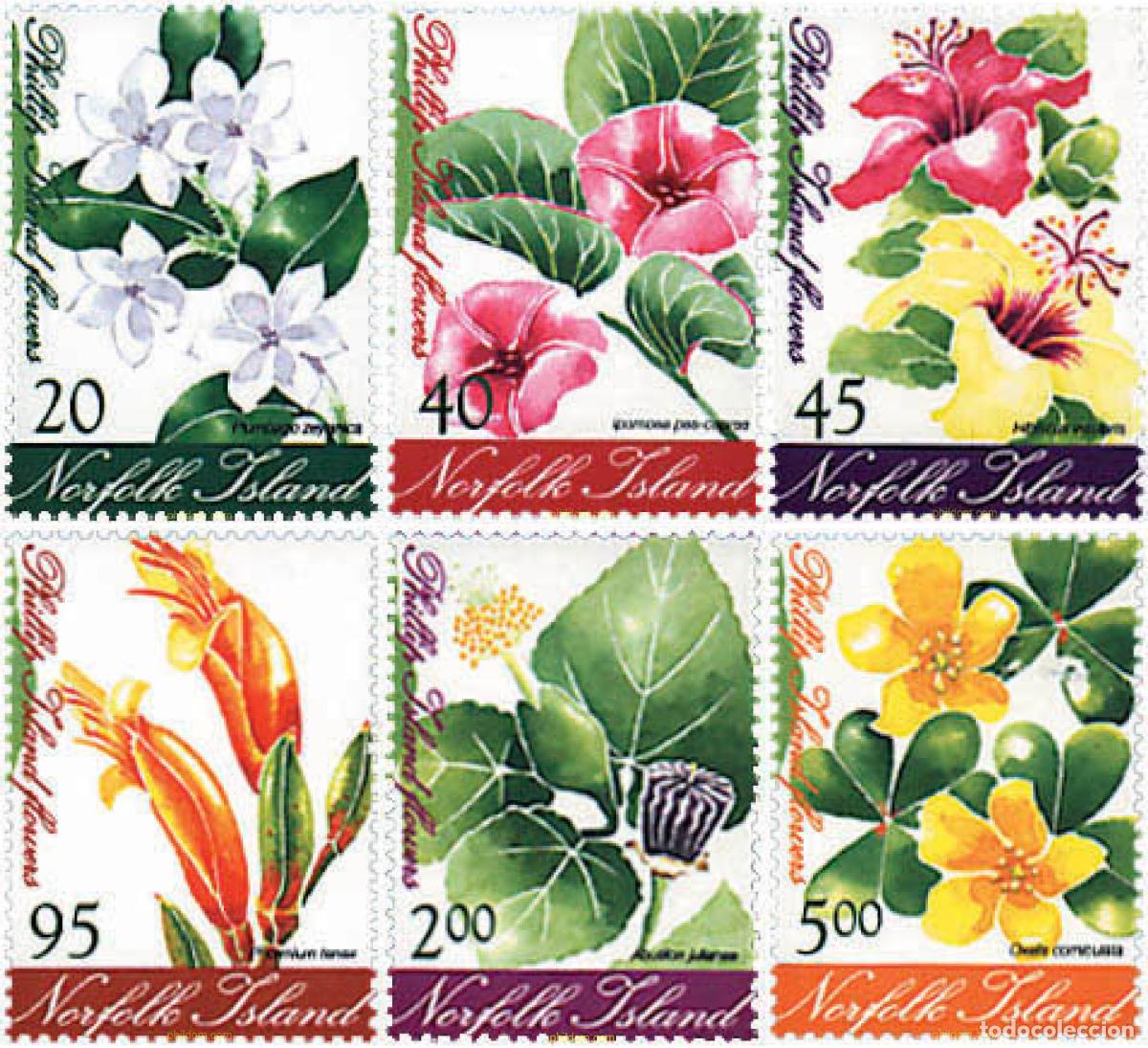 Sellos: 95869 MNH NORFOLK 2002 FLORES