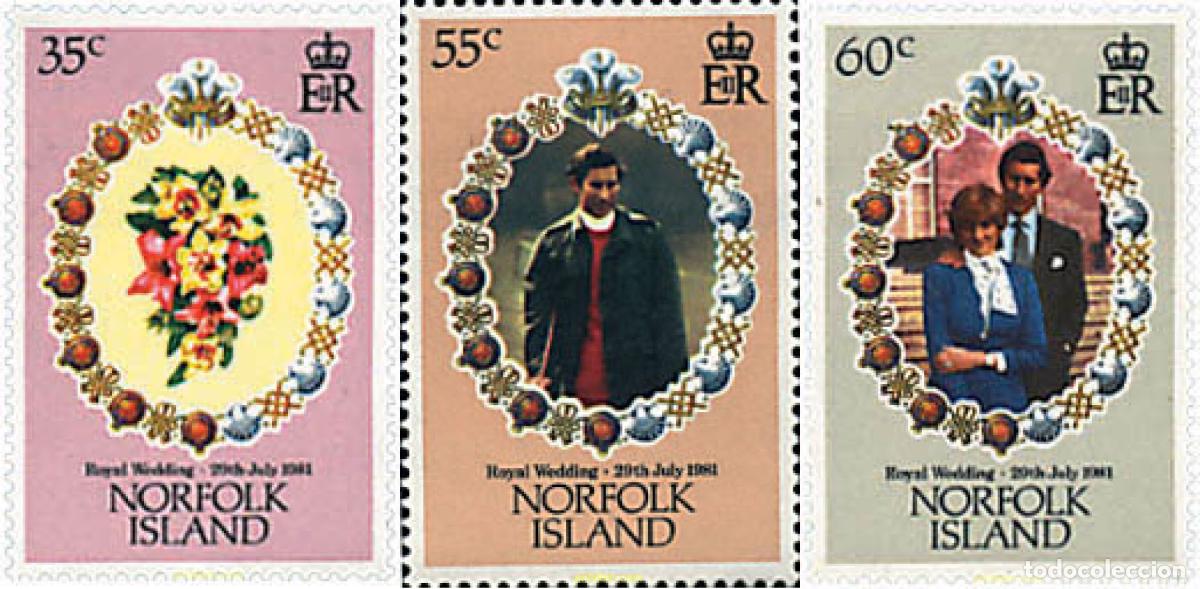 Sellos: 95859 MNH NORFOLK 1981 BODA DEL PRINCIPE CARLOS Y LADY DIANA SPENCER