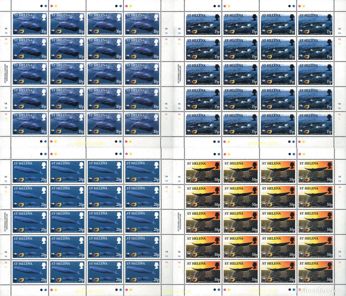 Sellos: 12780 MNH SANTA ELENA 2002 CACHALOTES