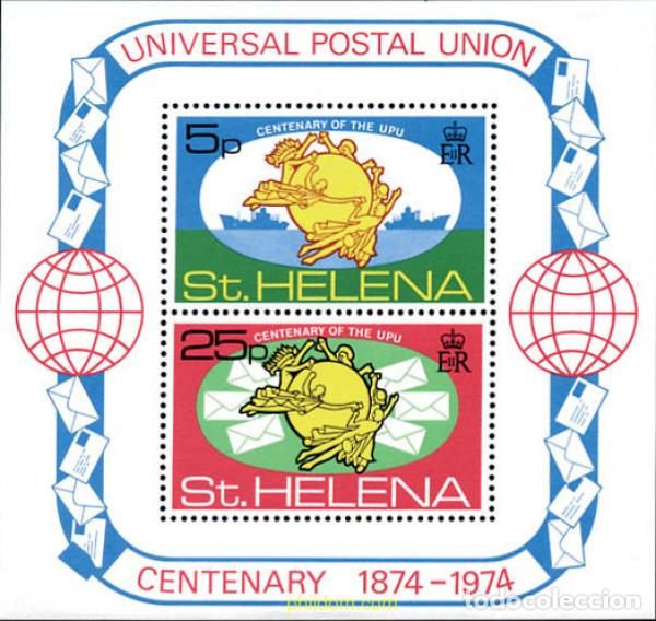 Sellos: 105524 MNH SANTA ELENA 1974 CENTENARIO DE LA UNION POSTAL UNIVERSAL