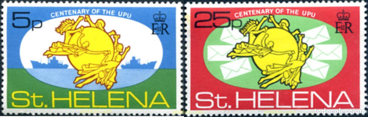 Sellos: 105526 MNH SANTA ELENA 1974 CENTENARIO DE LA UNION POSTAL UNIVERSAL