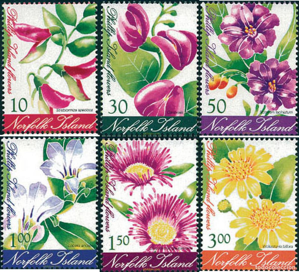 Sellos: 110408 MNH NORFOLK 2002 FLORES