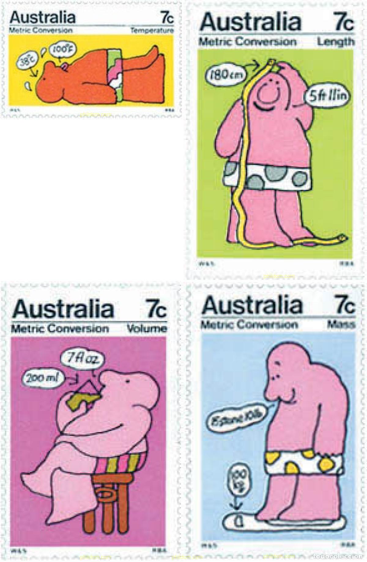 Sellos: 122867 MNH AUSTRALIA 1973 CONVERSION AL SISTEMA METRICO