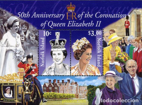 Sellos: 133057 MNH NORFOLK 2003 50 ANIVERSARIO DE LA CORONACION DE ISABEL II