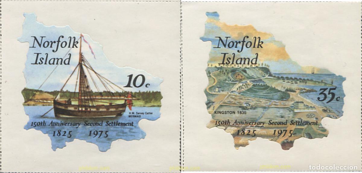 Sellos: 137965 MNH NORFOLK 1975 150 ANIVERSARIO DE LA SEGUNDA COLONIZACION