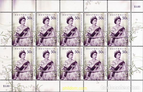 Sellos: 145695 MNH AUSTRALIA 2004 50 ANIVERSARIO DE LA PRIMERA VISITA REAL