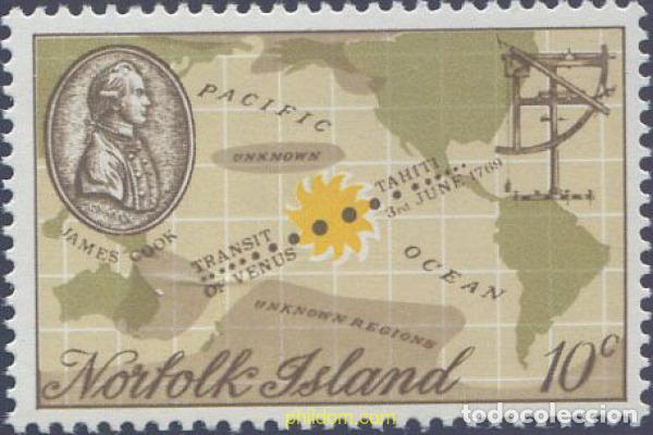 Sellos: 147948 MNH NORFOLK 1969 200 ANIVERSARIO DE LAS OBSERVACIONES DE VENUS POR CAPITAN COOK