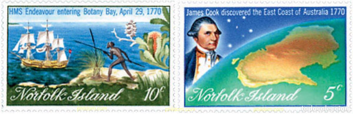 Sellos: 147950 MNH NORFOLK 1970 200 ANIVERSARIO DEL DESCUBRIMIENTO DE AUSTRALIA