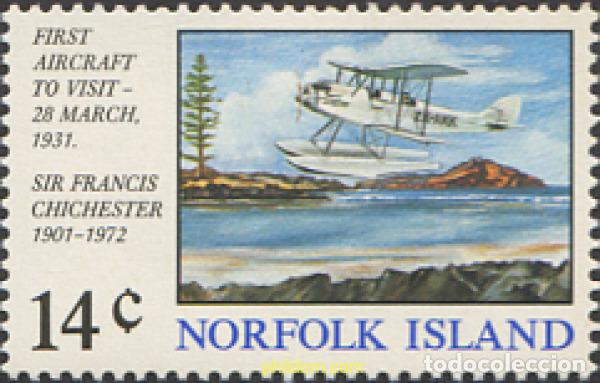 Sellos: 147954 MNH NORFOLK 1974 43 ANIVERSARIO DEL PRIMER VUELO A NORFOLK