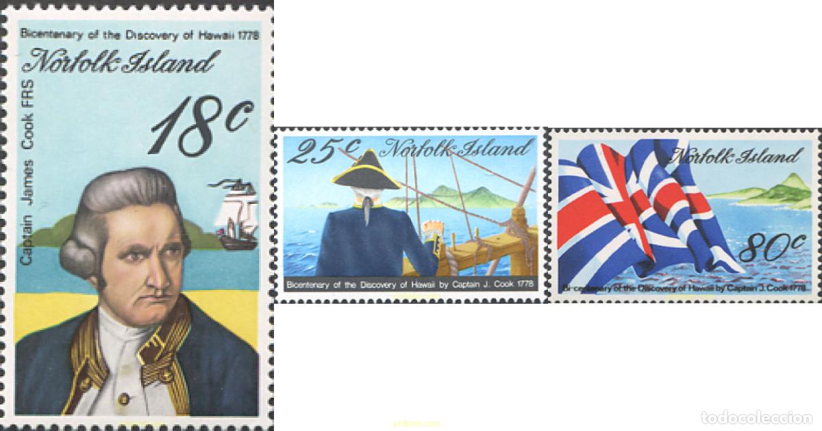 Sellos: 147992 MNH NORFOLK 1978 200 ANIVERSARIO DEL DESCUBRIMIENTO DE LAS ISLAS HAWAI