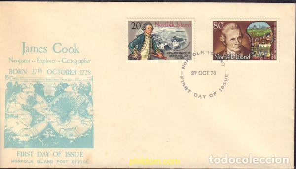 Sellos: 448600 MNH NORFOLK 1978 250 ANIVERSARIO DEL NACIMIENTO DEL CAPITAN COOK