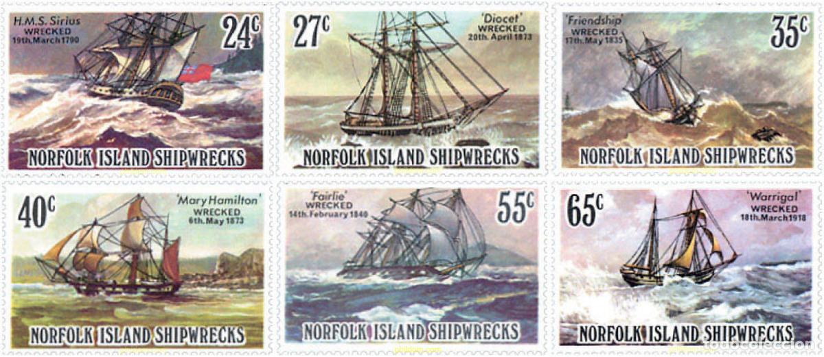 Sellos: 147975 MNH NORFOLK 1982 NAUFRAGIOS