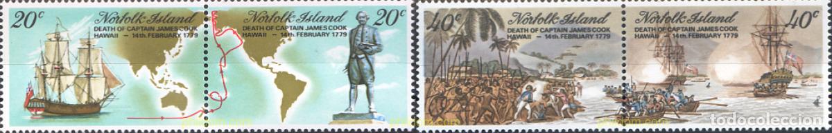 Sellos: 147962 MNH NORFOLK 1979 200 ANIVERSARIO DE LA MUERTE DEL CAPITAN COOK