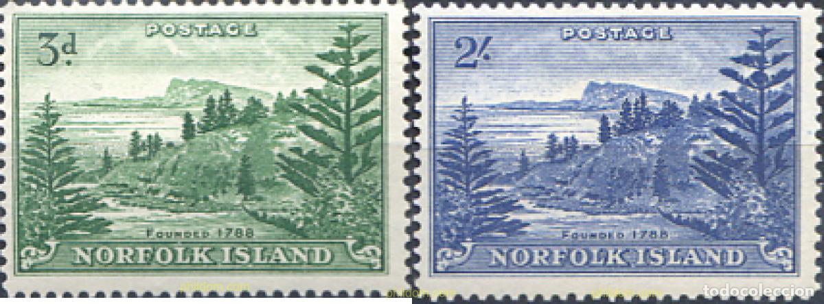Sellos: 606898 MNH NORFOLK 1947 PAISAJE