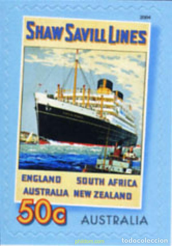 Sellos: 149285 MNH AUSTRALIA 2004 CARTELES DE COMPA&Ntilde;IAS MARITIMAS