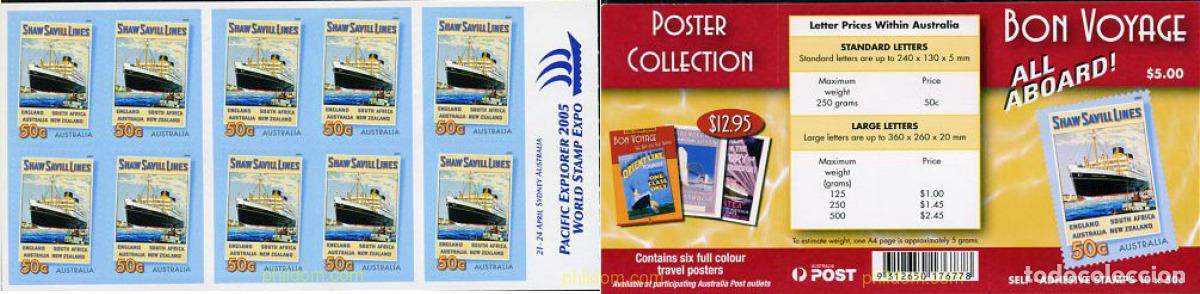 Sellos: 149286 MNH AUSTRALIA 2004 CARTELES DE COMPA&Ntilde;IAS MARITIMAS