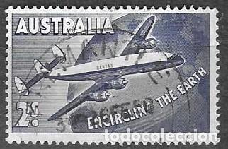 Sellos: SELLO USADO DE AUSTRALIA 1958, YT CORREO AEREO YT 10