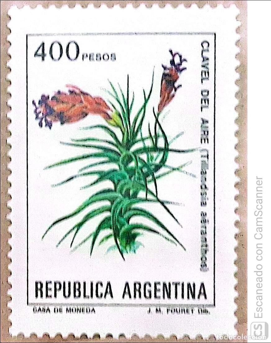 Sellos: Argentina. 1333 Flor: Tillandsia a&euml;ranthos. 1982. Sellos nuevos y numeraci&oacute;n Yvert.