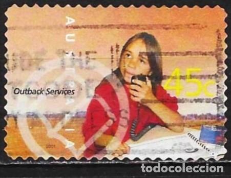Sellos: Australia 2001 - Mi 2056 BA - YT 1956 - Los servicios en el Bush : Escuela en la casa