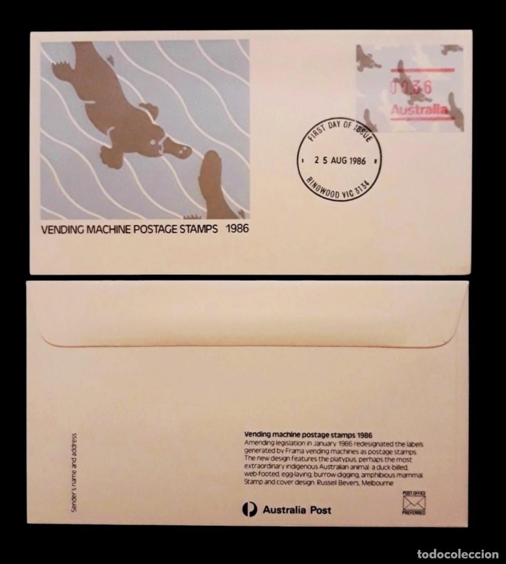 Sellos: AUSTRALIA 1986 SPD - FDC. ATM FRAMA. - Foto 1