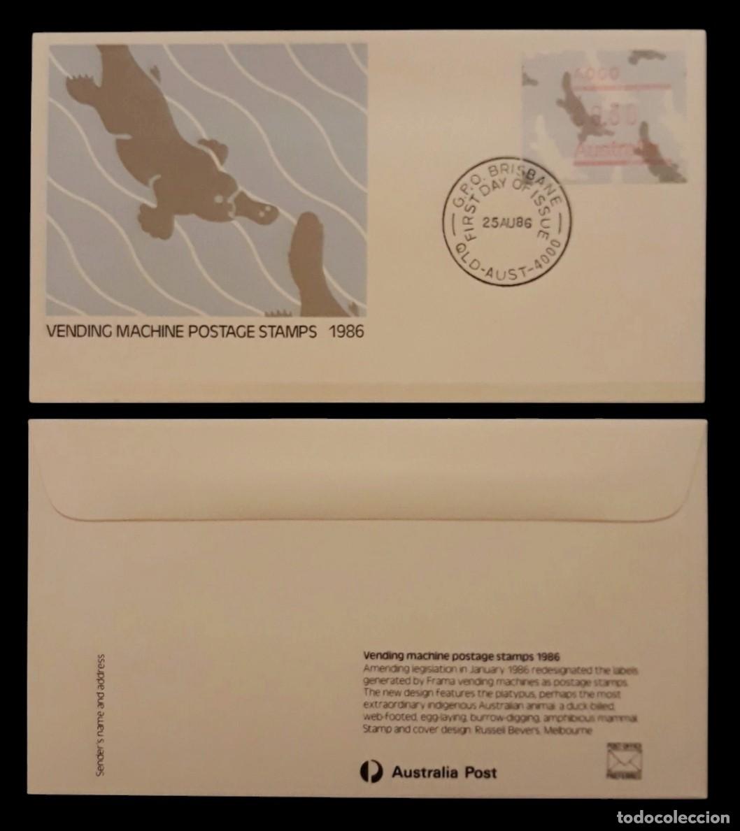 Sellos: AUSTRALIA 1986 SPD - FDC. ATM FRAMA. - Foto 1