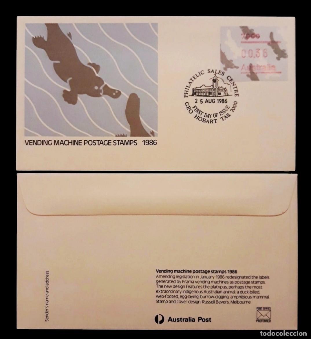 Sellos: AUSTRALIA 1986 SPD - FDC. ATM FRAMA. - Foto 1
