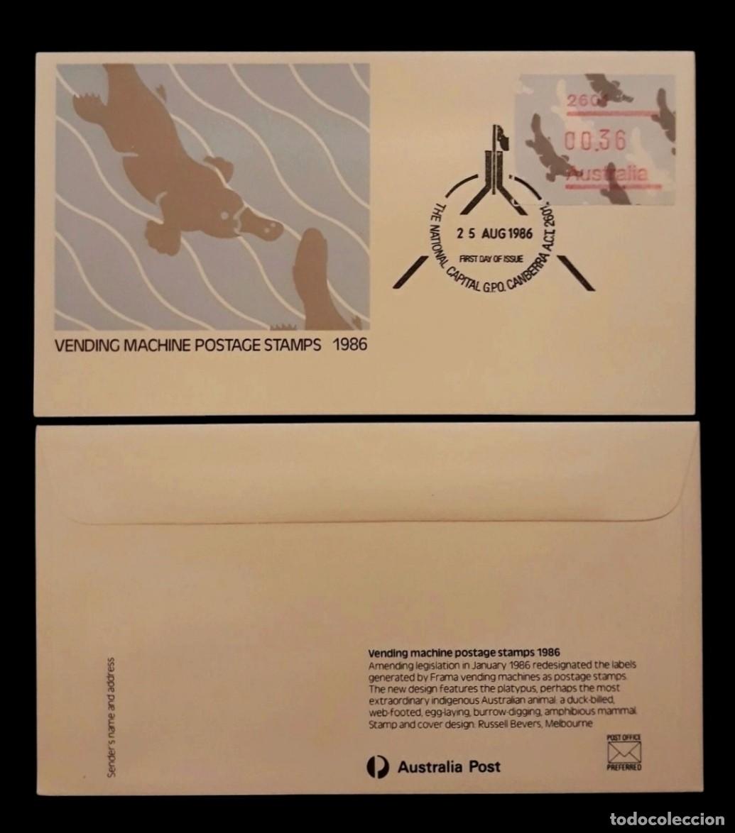 Sellos: AUSTRALIA 1986 SPD - FDC. ATM FRAMA. - Foto 1