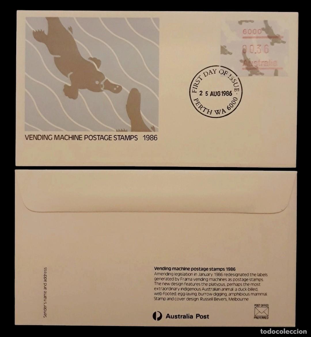 Sellos: AUSTRALIA 1986 SPD - FDC. ATM FRAMA. - Foto 1