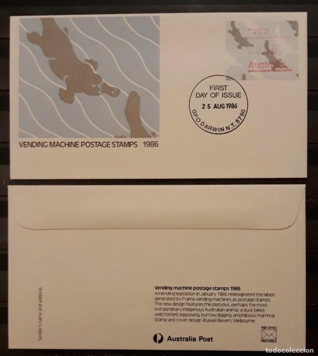 Sellos: AUSTRALIA 1986 SPD - FDC. ATM FRAMA. - Foto 1