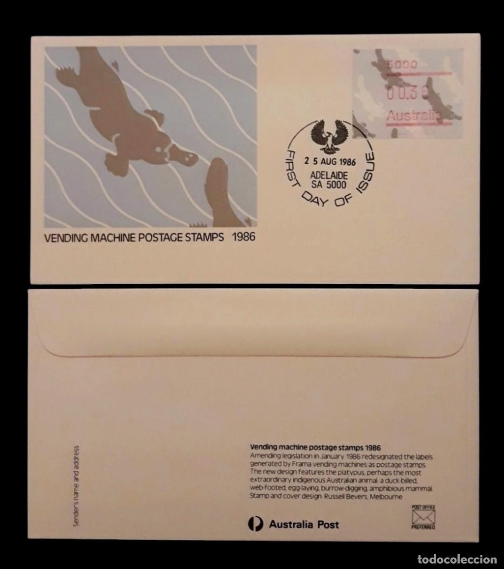 Sellos: AUSTRALIA 1986 SPD - FDC. ATM FRAMA. - Foto 1