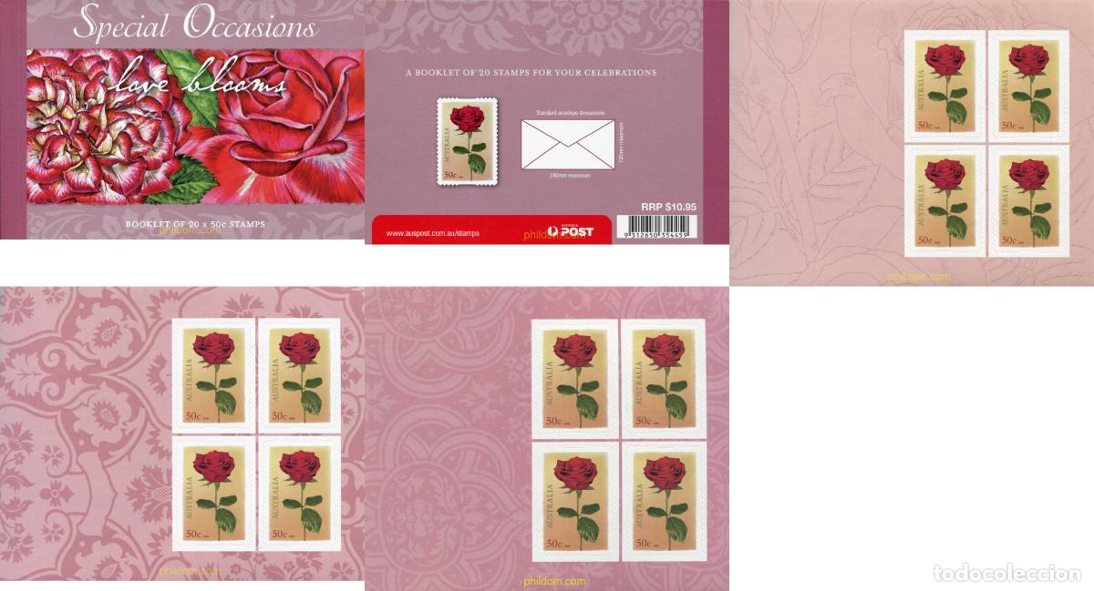Sellos: 327272 MNH AUSTRALIA 2008 SELLOS CON MENSAJE. ROSA ROJA