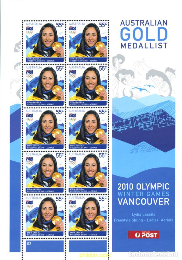 Sellos: 746694 MNH AUSTRALIA 2010 21 JUEGOS OLIMPICOS INVIERNO VANCUVER 2010 - MEDALLAS