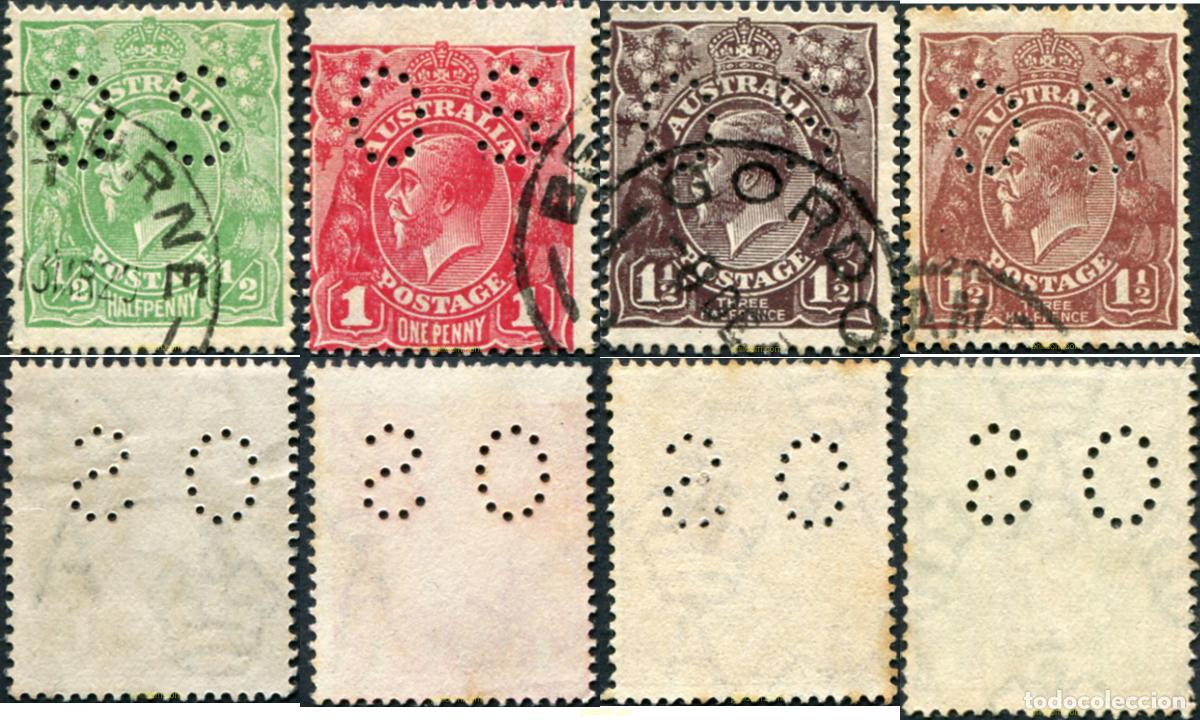 Francobolli: 790636 USED AUSTRALIA 1919 SELLOS DE 1918-20 PERFORADOS